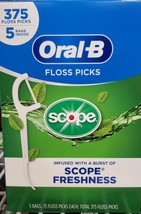 Factory Sealed Oral-B Complete Floss Picks, Scope Outlast  Big (375 ct.) Box - £13.22 GBP