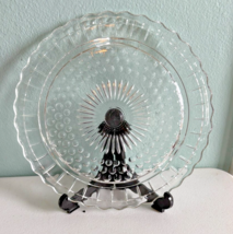 Vintage Federal Clear Glass Footed Cake Plate - $35.10