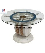 NauticalMart Unique Wood Ship Wheel Nautical Theme Decorative Coffee Tab... - $6,158.90 MXN