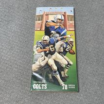 Vintage NFL 1978 Baltimore Colts Media Guide Football Press Book Radio T... - $9.89