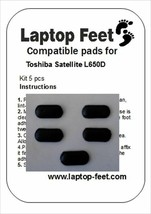 Laptop Rubber feet compatible for Toshiba Satellite L650D/Pro C650  (5p. 3M adh) - $11.91