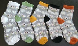 Five (5) Pair ~ Handcrafted ~ Mesh ~ Multicolored Floral ~ Crew Socks - £20.99 GBP