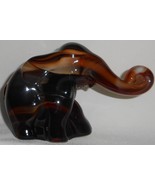 Heisey Mold - Imperial Glass CHOCOLATE CARAMEL SLAG Glass Elephant Figur... - $69.29