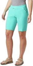 Womens 8 New NWT Columbia Aqua Blue Hike Shorts Pockets Long UPF 50 Trail  - $98.01
