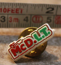 McDonalds McDLT Hamburger Plastic Employee Collectible Pinback Pin Button - £14.40 GBP