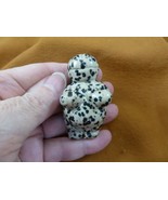 (Y-VEN-705) Black White spotted Venus Woman goddess GEMSTONE carving lov... - $463.92 MXN