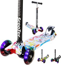 Kick Scooter For Kids, 3 Wheels Toddlers Scooter For 6 Year Old Boys Girls Learn - £51.30 GBP