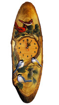 Zeckos Bird Hand Crafted Intarsia Wood Art Wall Clock 11 X 34 X 3 Inches - £118.43 GBP
