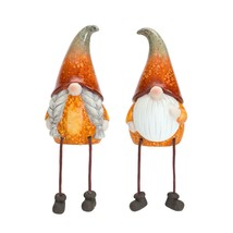 Pumpkin Gnome w/Dangle Legs (Set of 2) 8&quot;H Terra Cotta - £31.66 GBP