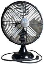 Holmes Fan Metal Adjustable 3 Speed Oscillating Black 15 Inches 4 Blade Solid - £27.37 GBP
