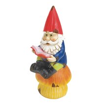 SOLAR BOOKWORM GNOME FIGURINE - $25.99