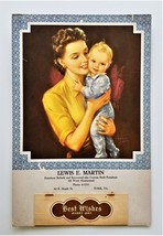 1950 antique LEWIS E. MARTIN furniture CALENDAR york pa advertising J ER... - £53.61 GBP