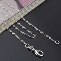 Sterling Silver Plated Chain Necklace 925 Stamped Dainty Elegant APPROX ... - $3.95+