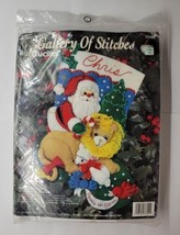 Bucilla Gallery of Stitches #33392 Peace on Earth Stocking Kit 1994  - £22.15 GBP