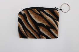Kids Fabric Coin Purse with Keychain Ring Tiger Print Design Animal Fash... - $1.99