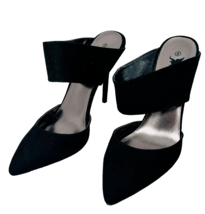 Shiekh Adora 89 Stiletto 9 Backless Mule High Heel Shoe Slip On Black Su... - $39.99