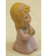 Homco Little Girl Kneeling Praying 5211 Bisque Figurine Curio Cabinet Vi... - $12.86