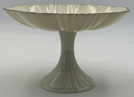Lenox China Compote Candy Dish Hand Decorated With Platinum 20-916 - £22.38 GBP