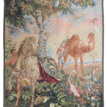 Vintage Exquisite &quot;Horse &amp; Camel Tropical&quot; Tapestry French Pictorial Hom... - $999.99