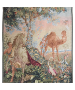 Vintage Exquisite &quot;Horse &amp; Camel Tropical&quot; Tapestry French Pictorial Hom... - £786.90 GBP