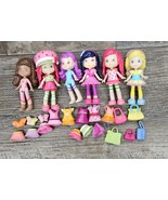 Strawberry Shortcake Mini Doll W/ Molded Hair Lot 2008 With Outfits Bundle - $64.30