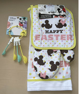 Mickey Minnie Mouse KITCHEN SET Towel Hotpad Oven Mitt Easter &amp; Measurin... - $24.99