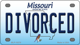 Divorced Missouri Novelty Mini Metal License Plate Tag - £11.81 GBP