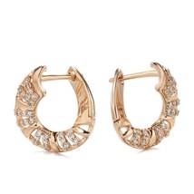 New Trend 585 Rose Gold Earring for Women Micro Wax Inlay Natural Zircon... - $13.59
