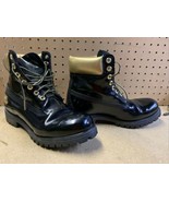 Men’s Timberland Leather Black and Gold Boots Size 9W A1U6J A2840 - £37.35 GBP