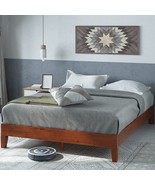 Zinus Wen Deluxe Wood Platform Bed Frame, Queen, Solid Wood Foundation, ... - £191.42 GBP