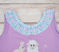 NEW Boutique Easter Bunny Rabbit Lamb Girls Plaid Shorts Outfit Set - £13.54 GBP