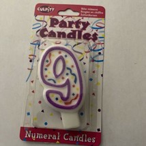 Birthday Party Cake Number Candle 9 Multicolor - £2.27 GBP