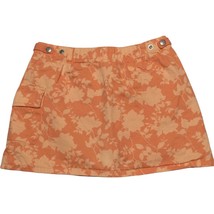 Covington Girls Floral Skirt Size 10 Built In Shorts Orange Adjustable Waist - £11.57 GBP