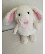 Manhattan Toy Bunny Plush Stuffed Animal White Pink Nose Chubby Fat - £27.20 GBP