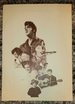 ELVIS PRESLEY Montage Litho by Chapman  Heavy Stock 1970s  13&quot; x 18&quot;  The King!! - £14.09 GBP