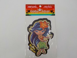 Nalu Blue Hawaiian Island Decal 6 Inch Hula Girl Multicolored Vinyl Decal Nip - £6.48 GBP