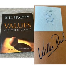 Willis Reed Signed Book Bill Bradley Signed Values Of The Game Book HOF NBA - £55.38 GBP
