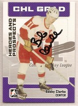 bobby clarke signed autographed Hockey card HOF - £15.43 GBP