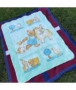 Big Oshi overall teddy Bear &amp; animal Friends Baby Blanket - $55.00