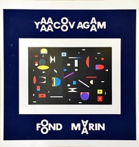 YAACOV AGAM &quot;FOND MARGIN&quot; EXHIBITION LITHOGRAPH ON PAPER - $584.42