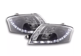FK Pair LED DRL Projector headlights Audi TT 8N 99-06 black 1.8 3.2 Quattro RHD - £374.92 GBP
