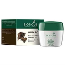Low Cost Biotique Musk Root Hair Pack 230gm long thick strong fresh hair grow - £15.76 GBP