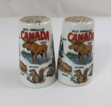 Vintage BANFF Wild Animals Of Canada Souvenir 2.75" Salt &amp; Pepper Shaker... - $7.75