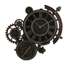 Mechanical Steampunk Astrolabe Star Tracker Wall Clock 17 Inch - £140.78 GBP
