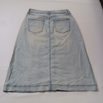 Buffalo David Bitton Women's Blue Cotton Blend Denim Distressed Skirt Size 29 image 12