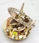 NAUTICAL SUNDIAL BRASS COMPASS VINTAGE ANTIQUE MARITIME NAVIGATION COMPA... - $548.94 MXN