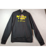 Hard Rock Hoodie Unisex Small Black Cotton Long Sleeve Pockets Logo Draw... - $26.17 CAD