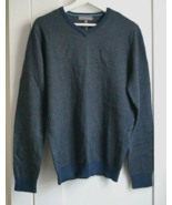 New Men&#39;s IKE Behar Cotton Long Sleeves Navy V Neck Pullover Sweater S M... - $243.66 MXN