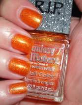 Fantasy Makers Creepy Pumpkin Orange Glitter Nail Polish RIP By Wet n Wild - £11.95 GBP