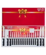 Diamond Cut 19pc Cutlery Set in White/Red Bow Box - £30.82 GBP